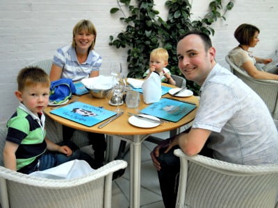 Family meal in the Conservatory at the Ickworth
