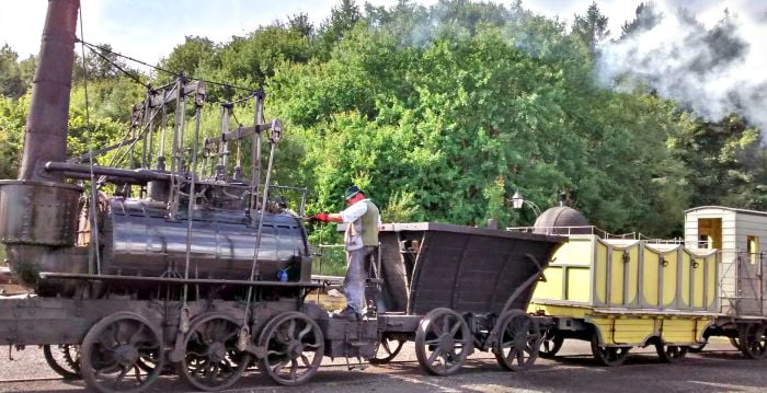 The locomotive at Old Pockerley Hall