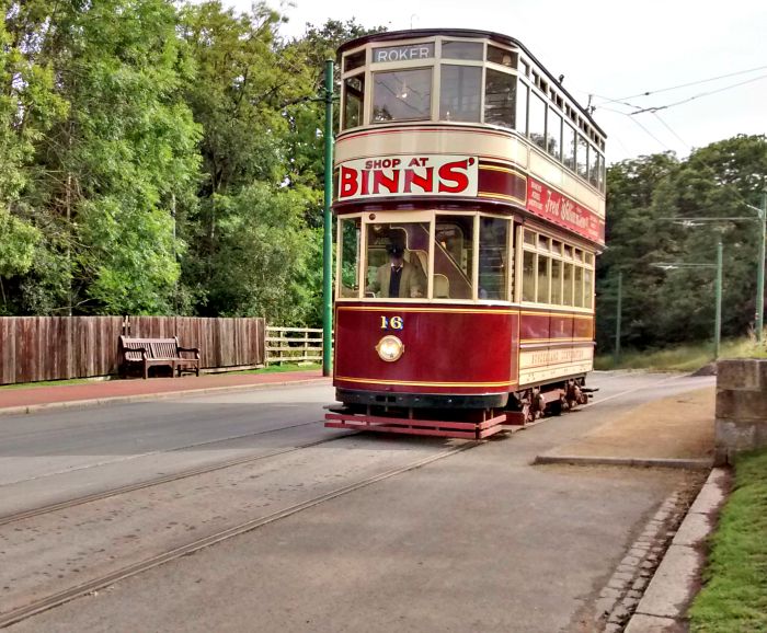A tram at Beamish