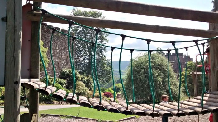 A playground with a view at Muncaster Castle