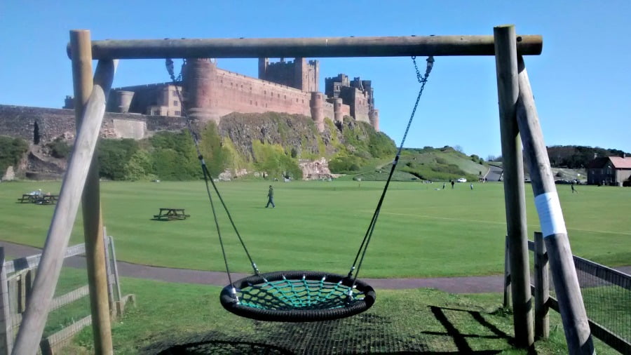 The playground at Bambrugh Castle