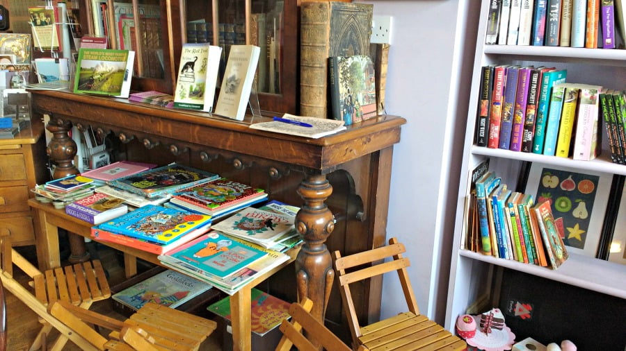 The toys and books at the Old School Coffee Shop in Grosmont
