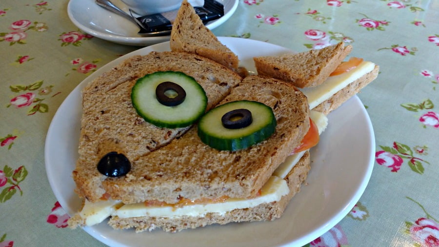 A children's sandwich at the Old School Coffee Shop