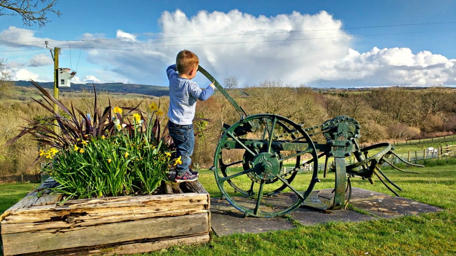 Playing at Clydey Cottages in Pembrokeshire