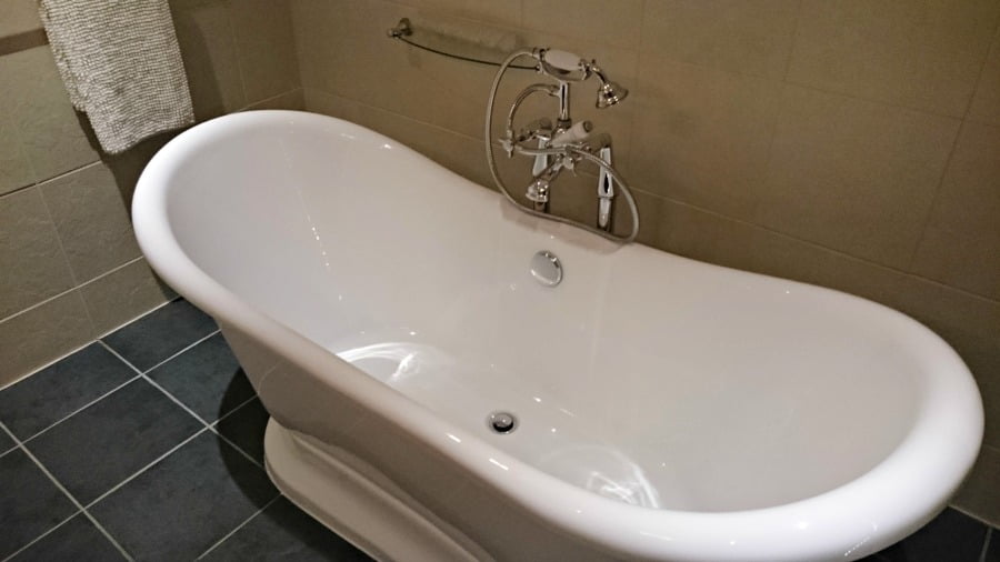 The rolltop bath at Clydey Cottages in Pembrokeshire