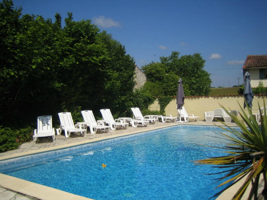 The swimming pool at Grange Du Moulin