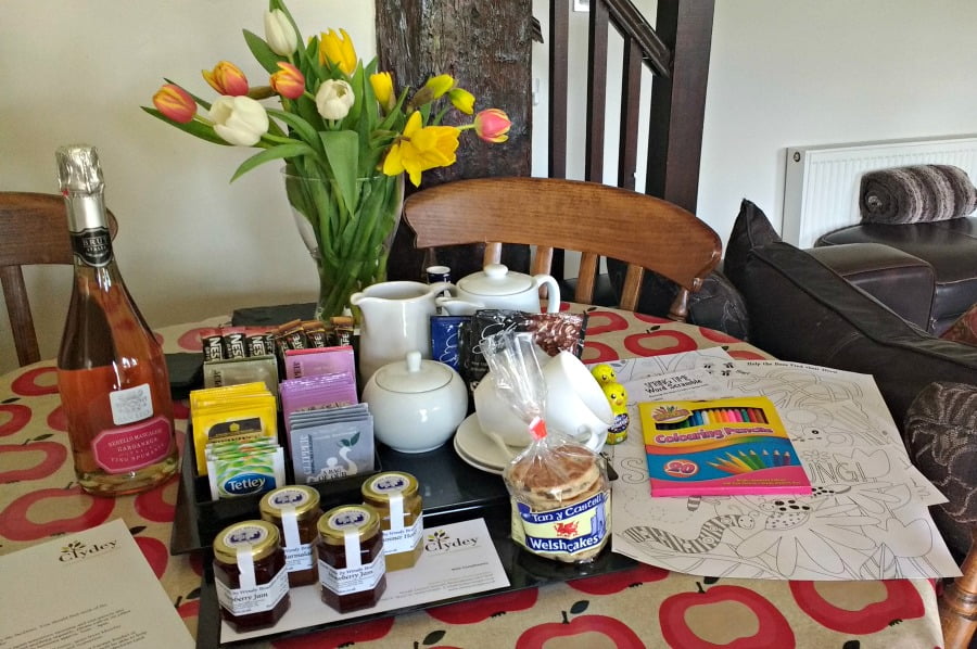 The welcome pack at Clydey Cottages in Pembrokeshire