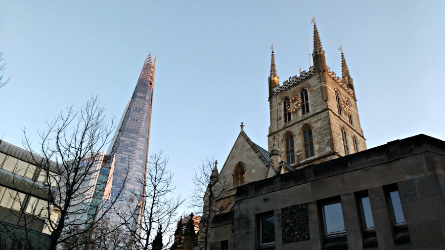 The Shard and Southwark Cathedral