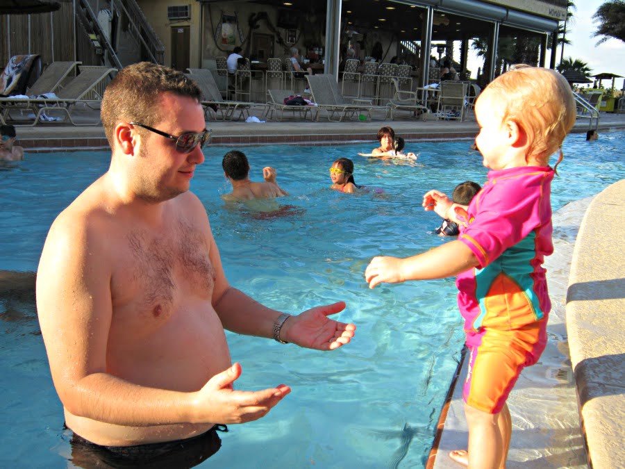 swimming on holiday in orlando with a toddler