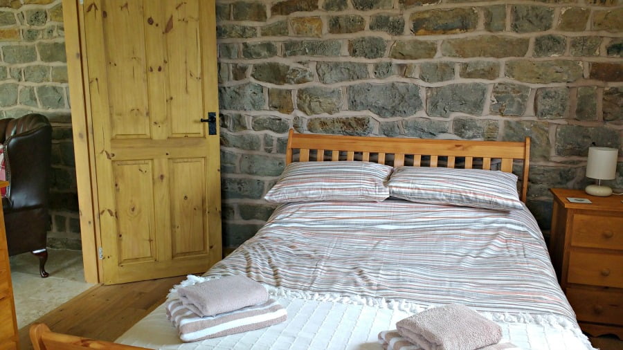 The main bedroom at Upper Greenhills Farm
