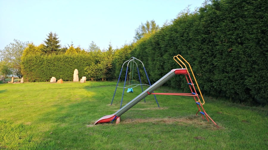 Slide and swing at Upper Greenhills Farm