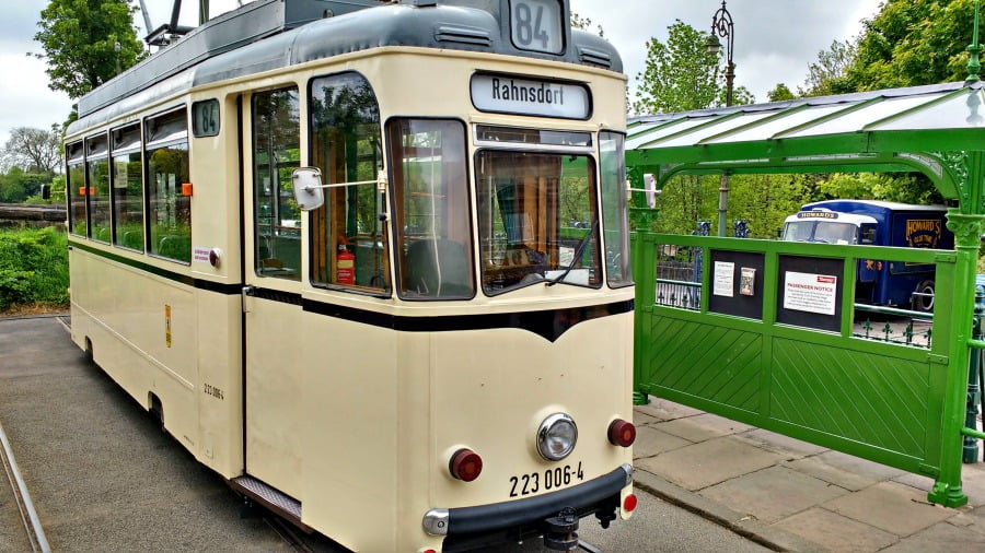 One final picture of a tram at Crich Tramway Village