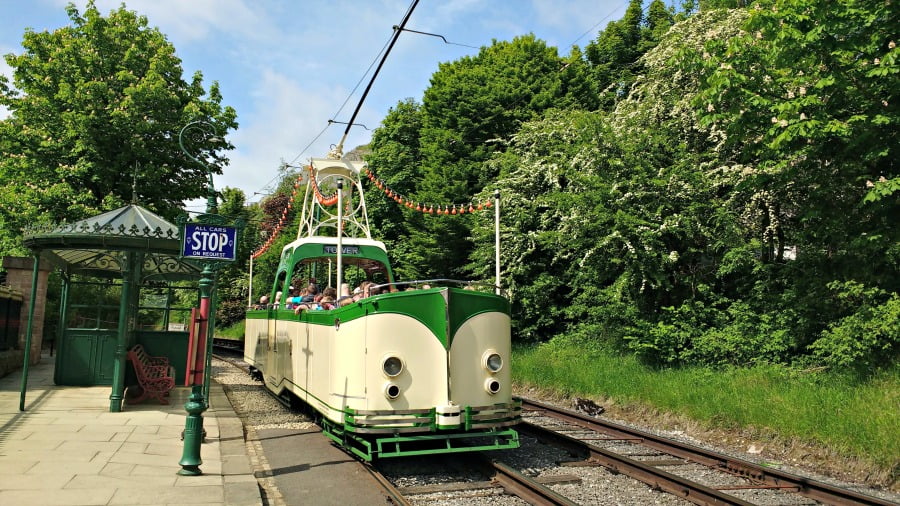 The Blackpool Boat Tram at Crich Tramway Village