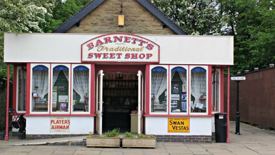 Barnetts Sweet Shop at the Crich Tramway Village