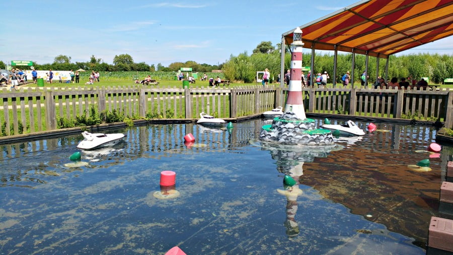 Remote Control Boats At the York Maze