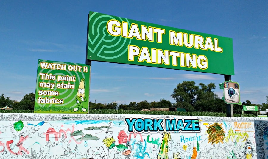 The Giant Mural Painting at the York Maze