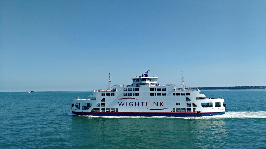 A Wightlink ferry to the Isle of Wight