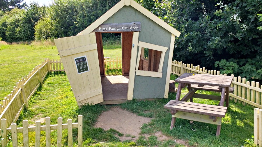 The playhouse at the Garlic Farm