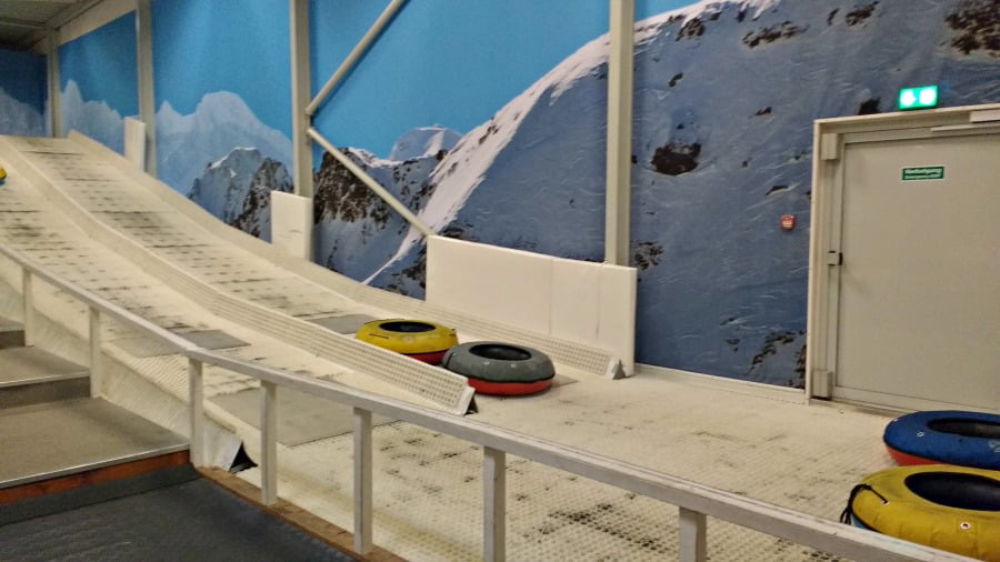 Tobogganing at Winter World Lalandia