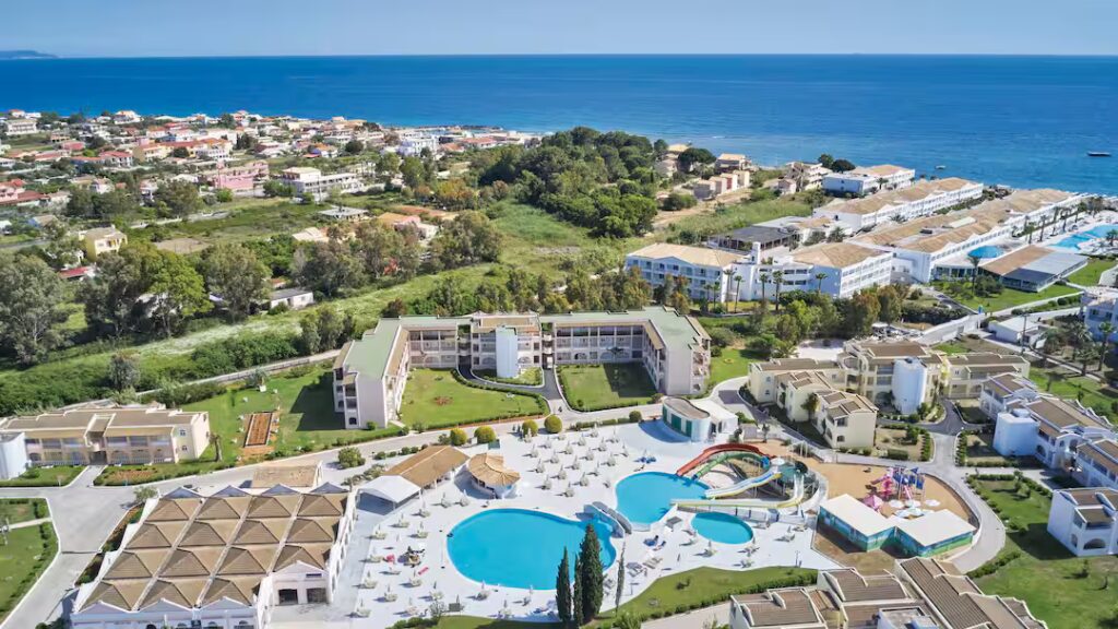 hotel in corfu near a sandy beach