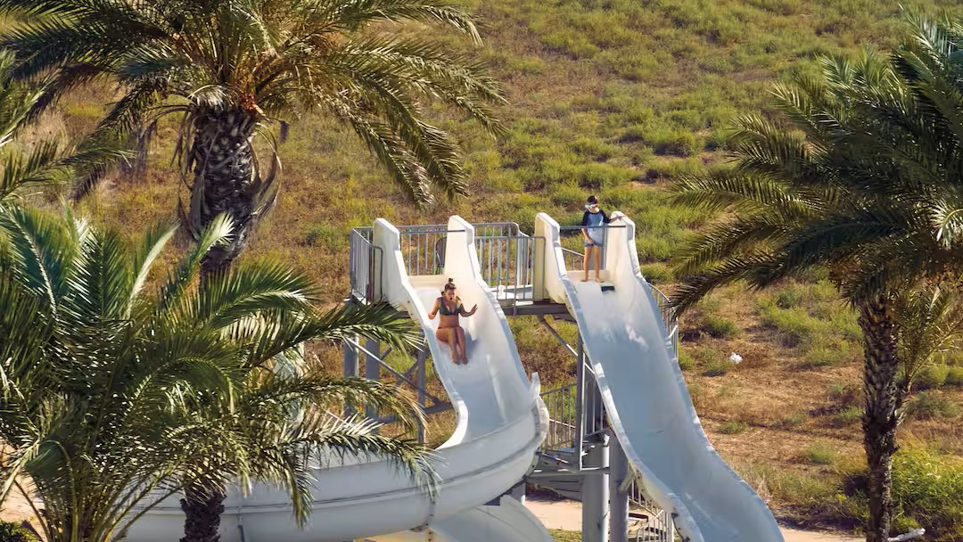greece hotel with a waterslides