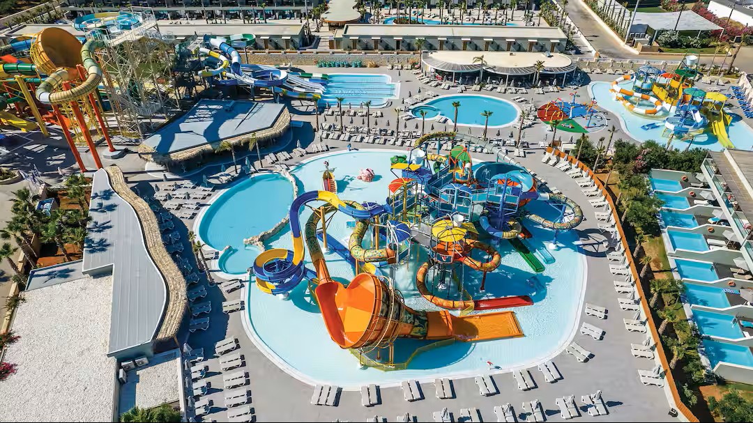 greece hotel with a waterslides