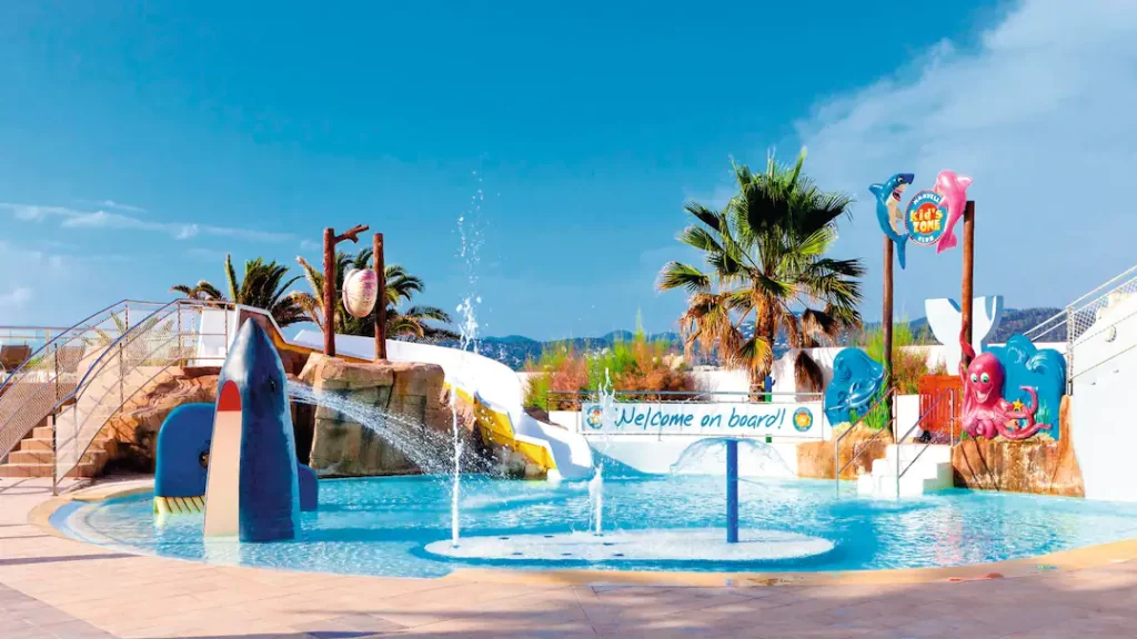 toddler friendly hotel in ibiza with a splash park