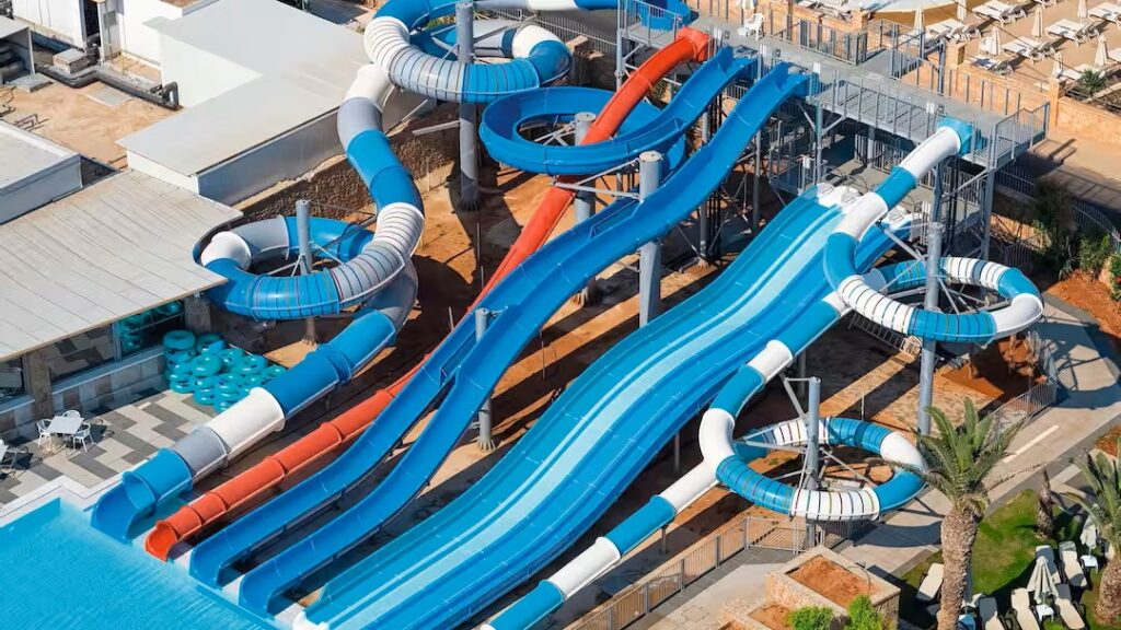 greece hotel with waterslides