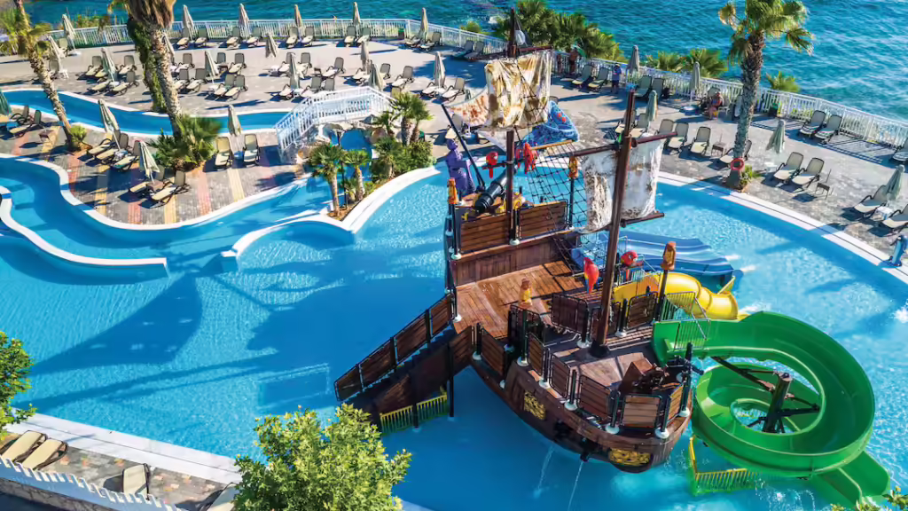 greece hotel with waterslides