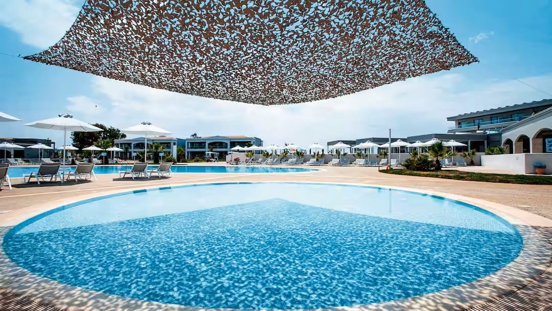 greece hotel with waterslides